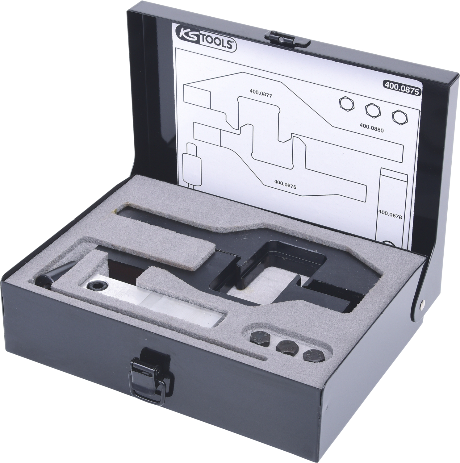 KS Tools Motoreinstell-Werkzeug-Satz für BMW - Mini - PSA, 7-tlg 1,4 Motoren