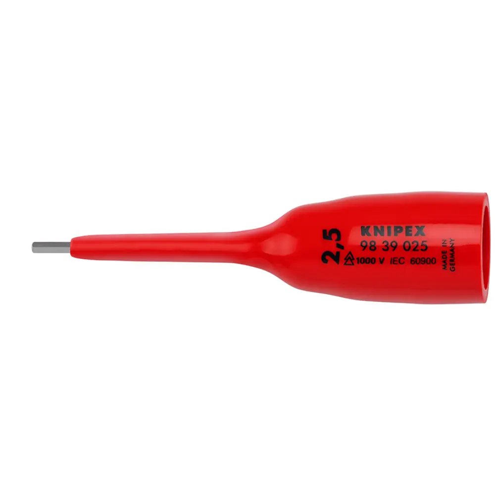 KNIPEX Steckschlüsseleinsatz für Innensechskantschrauben mit Innenvierkant 3/8 Zoll 92 mm