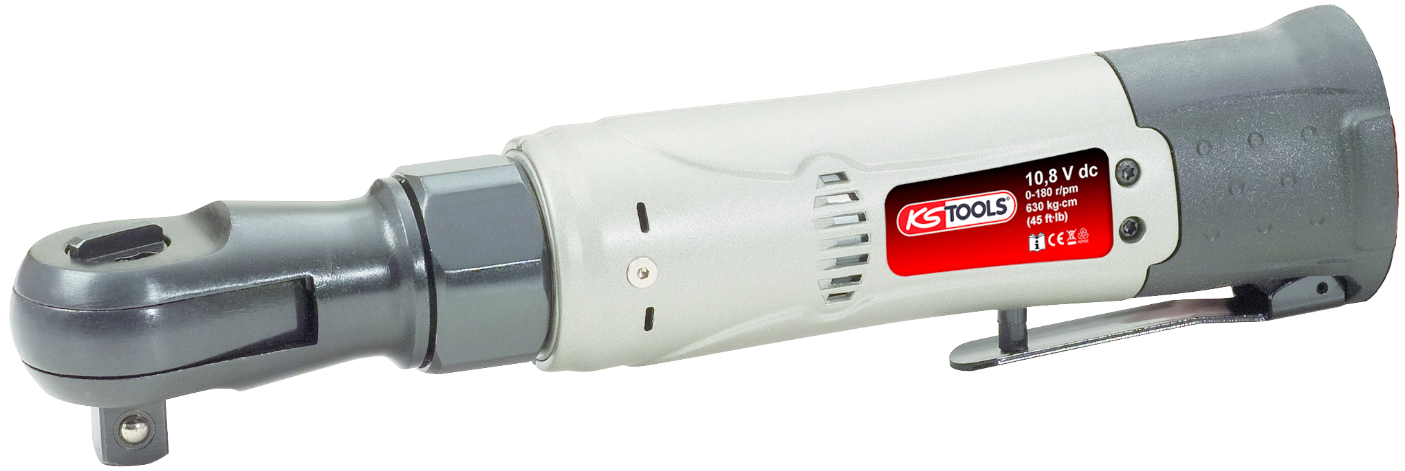 KS Tools 1-4'' Akku-Umschaltknarre, 34Nm, 220 U-min 10,8V, mit 1 Akku und 1 Ladegerät