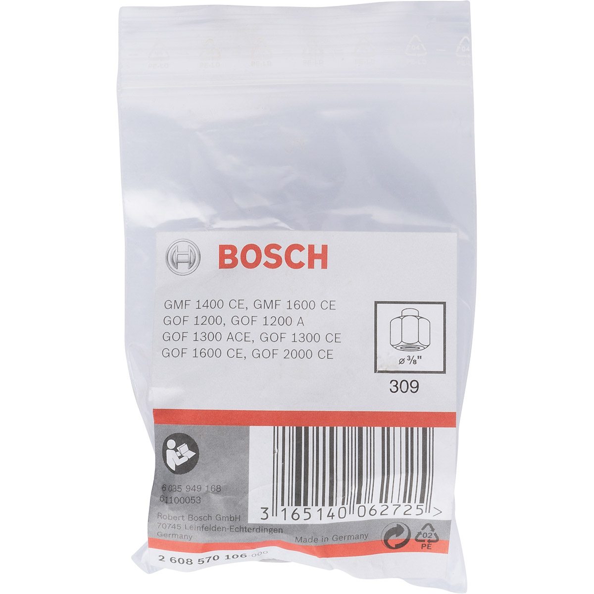 Bosch Spannzange, 1/2 Zoll, 24 mm