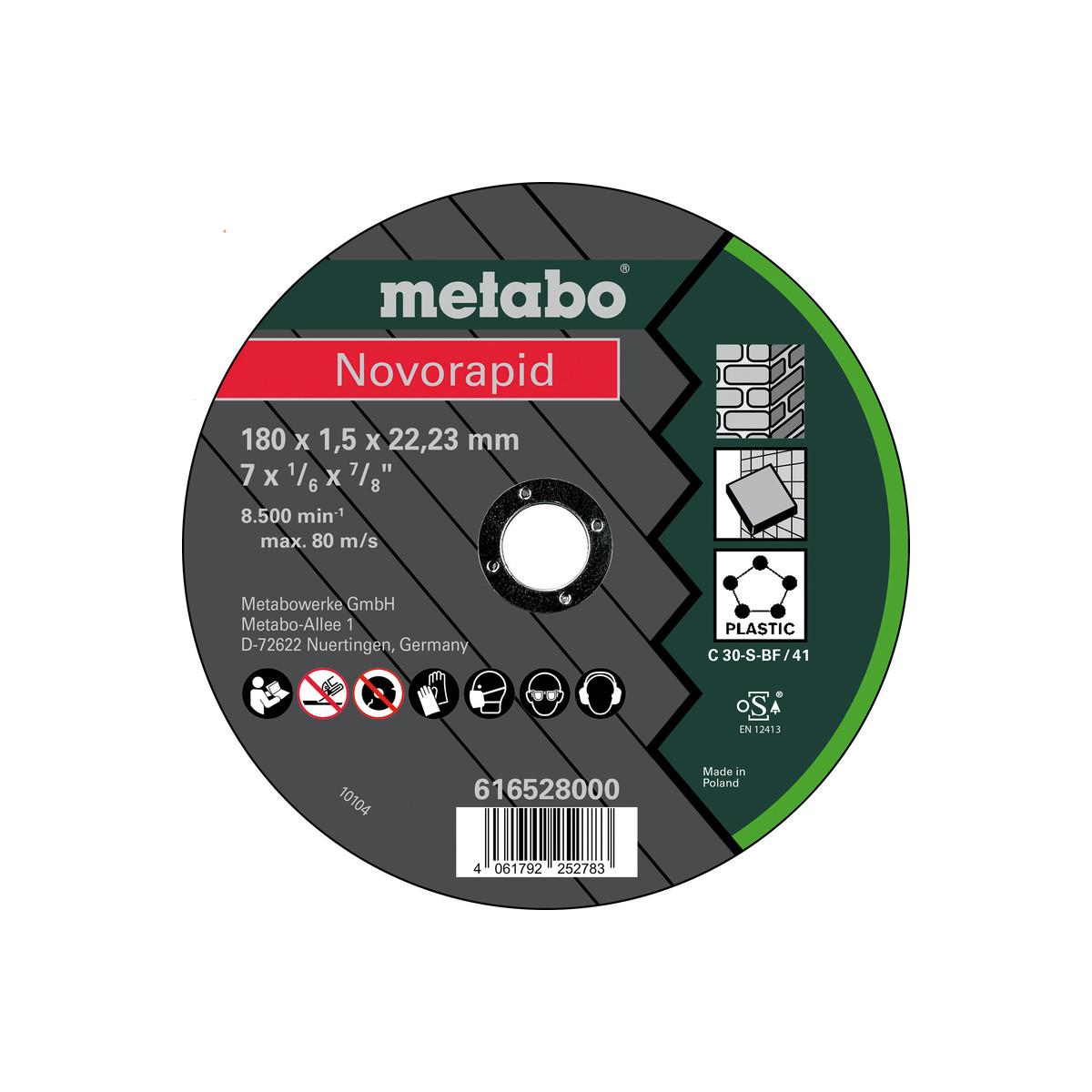 Metabo Novorapid Universal Trennscheibe, gerade Ausführung