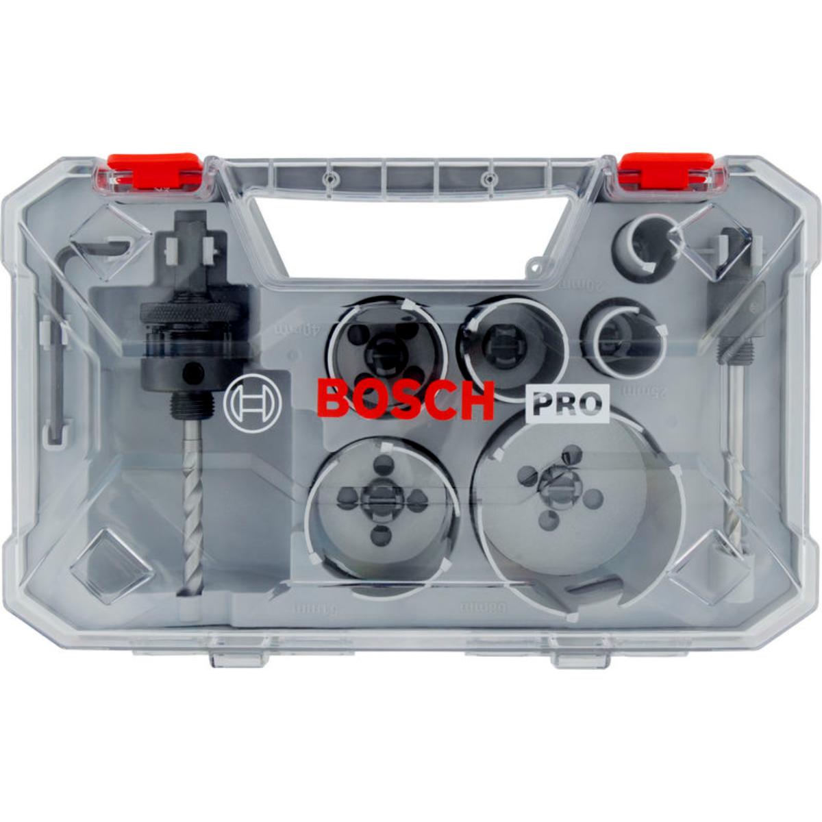Bosch PRO Construction Material Gewinde-Lochsägen, 20/25/35/40/51/68x60x65mm, 9-teilges Set