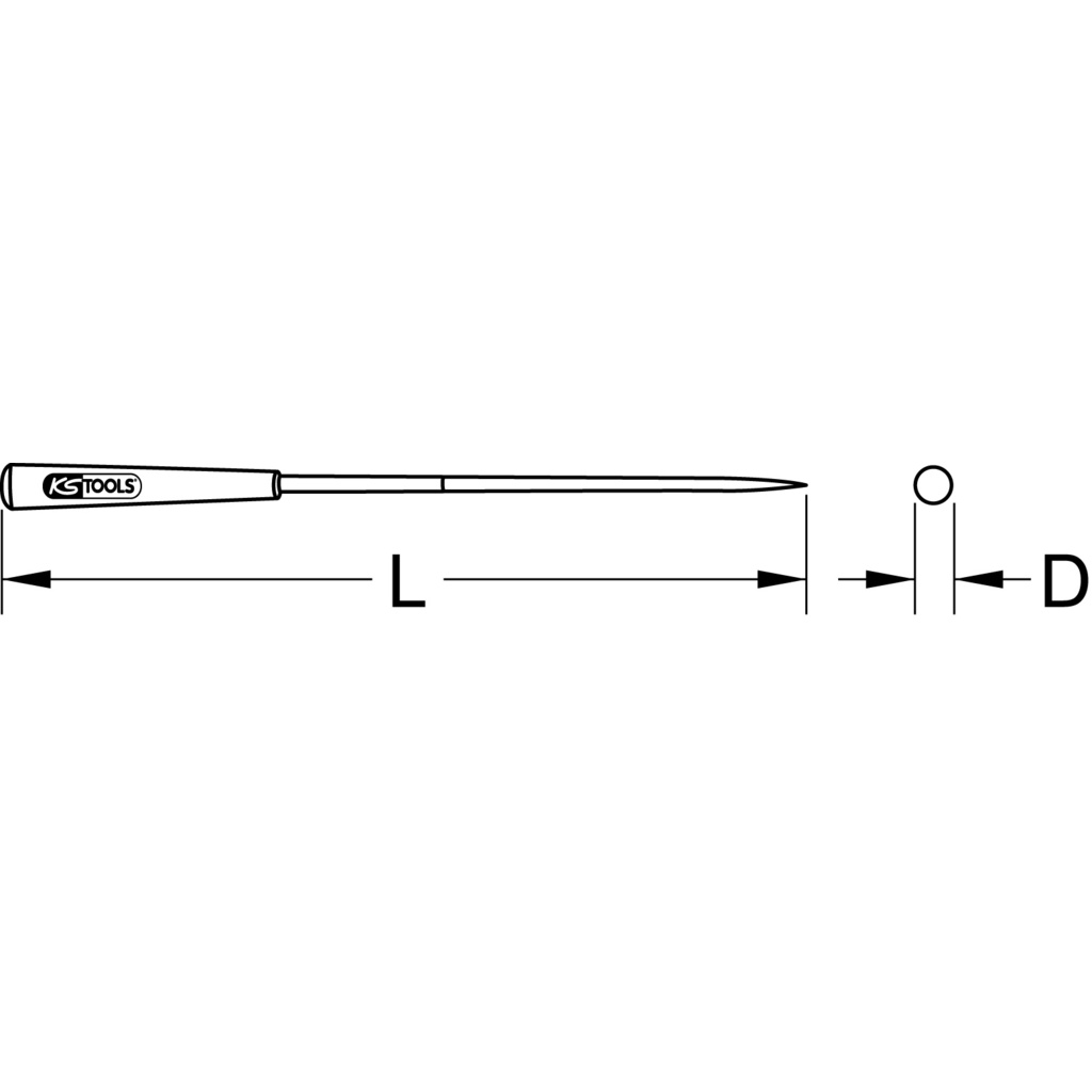 KS Tools Raum-Nadelfeile, 5mm