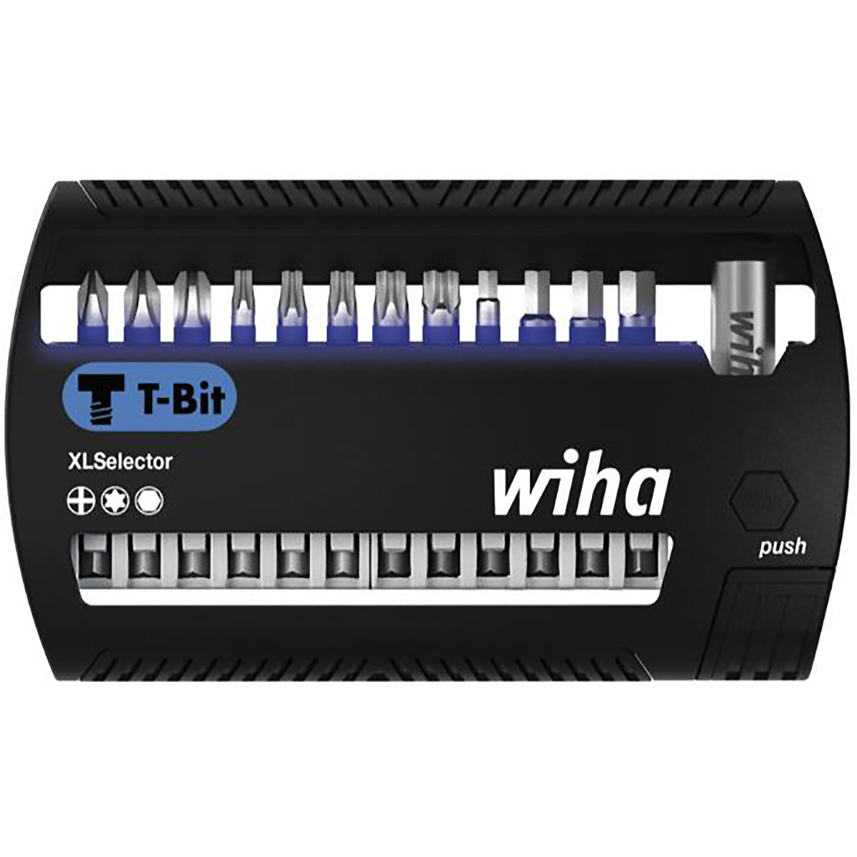 Wiha Bit Set XLSelector T-Bit 50 mm Phillips, TORX , Sechskant 13-teilges Set 1/4 zoll E6,3