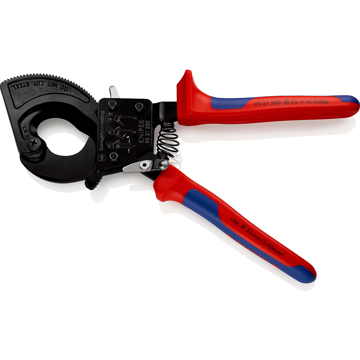 KNIPEX Kabelschneider schwarz lackiert