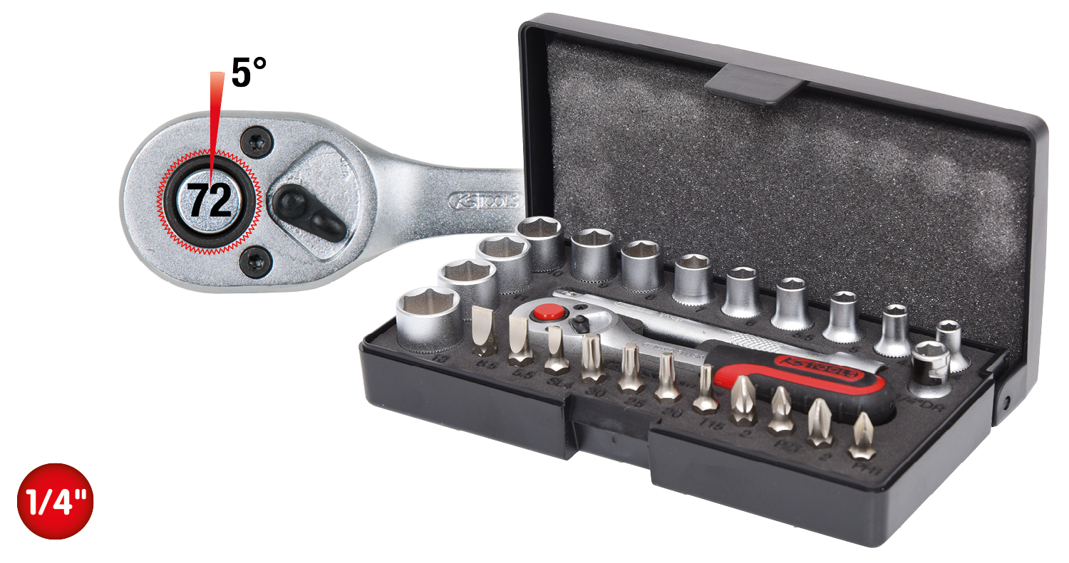 KS Tools 1/4" Steckschlüssel-Satz, 26-tlg