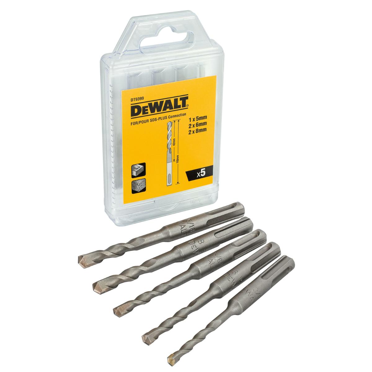 DEWALT Hammerbohrer SDS-plus 5-teiliges Set