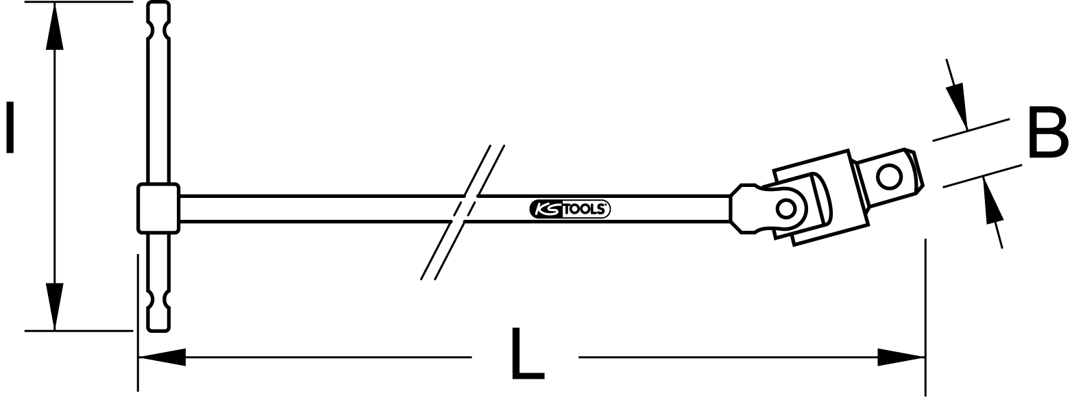 KS Tools BRONZEplus T-Gelenkschlüssel 3/4" 560 mm 