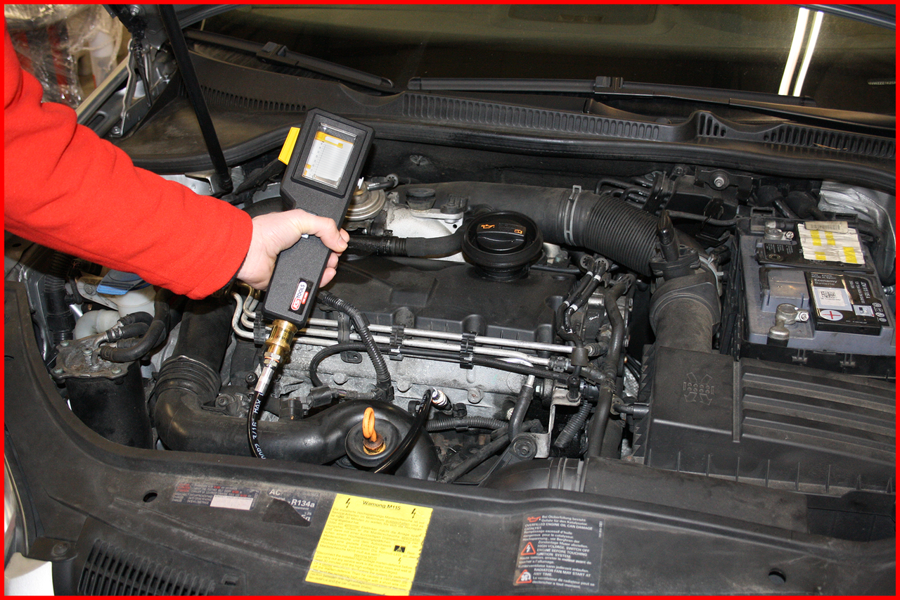 KS Tools Kompressions-Druckprüfgerät für Dieselmotoren mit Diagrammschreiber, 53-tlg