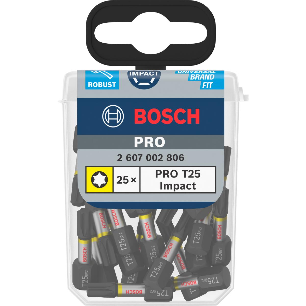 Bosch PRO Impact T25 25 mm 25 Stück für Schraubendreher