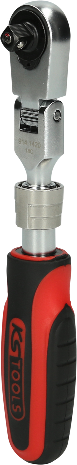 KS Tools 1/4" SlimPOWER Teleskop-Gelenk-Umschaltknarre, 72 Zahn