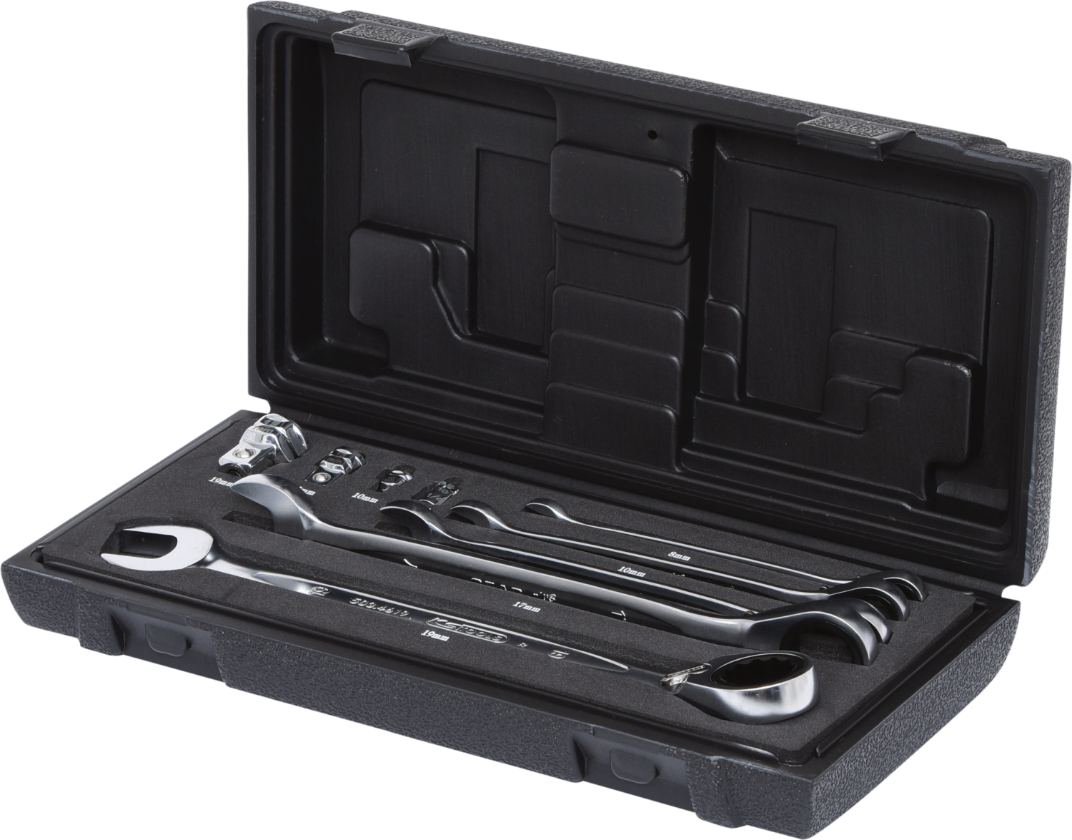 KS Tools GEARplus Ratschenringmaulschlüssel-Satz, umschaltbar, 9-tlg