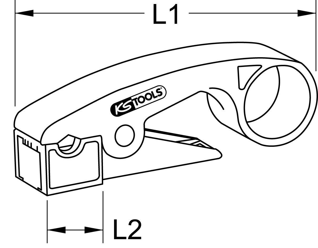 KS Tools Abisolierwerkzeug Koaxialkabel, 7,5mm