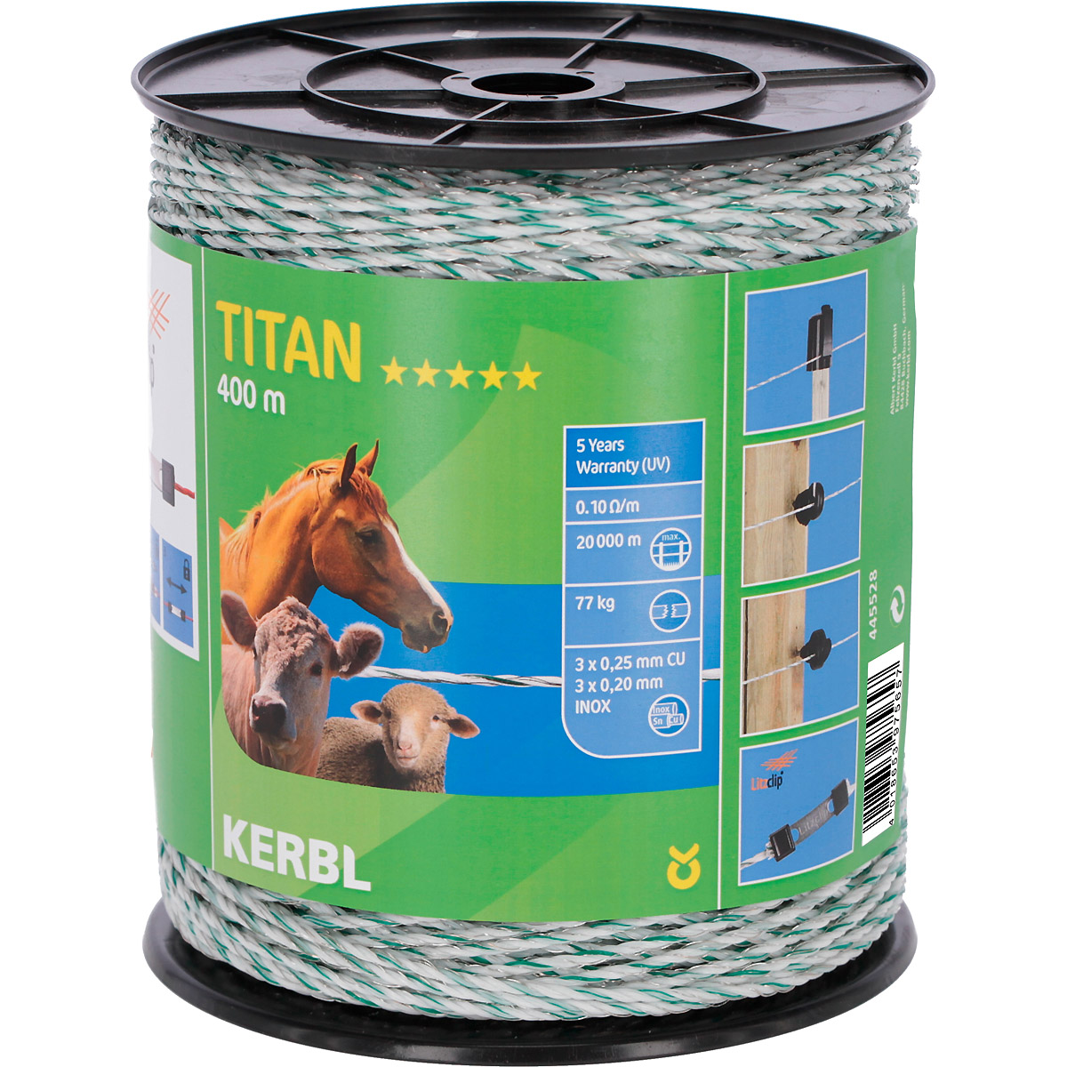 Kerbl TITAN Litze, 400m,We/Gr. 3x Cu 0,25 + 3x Ni 0,20