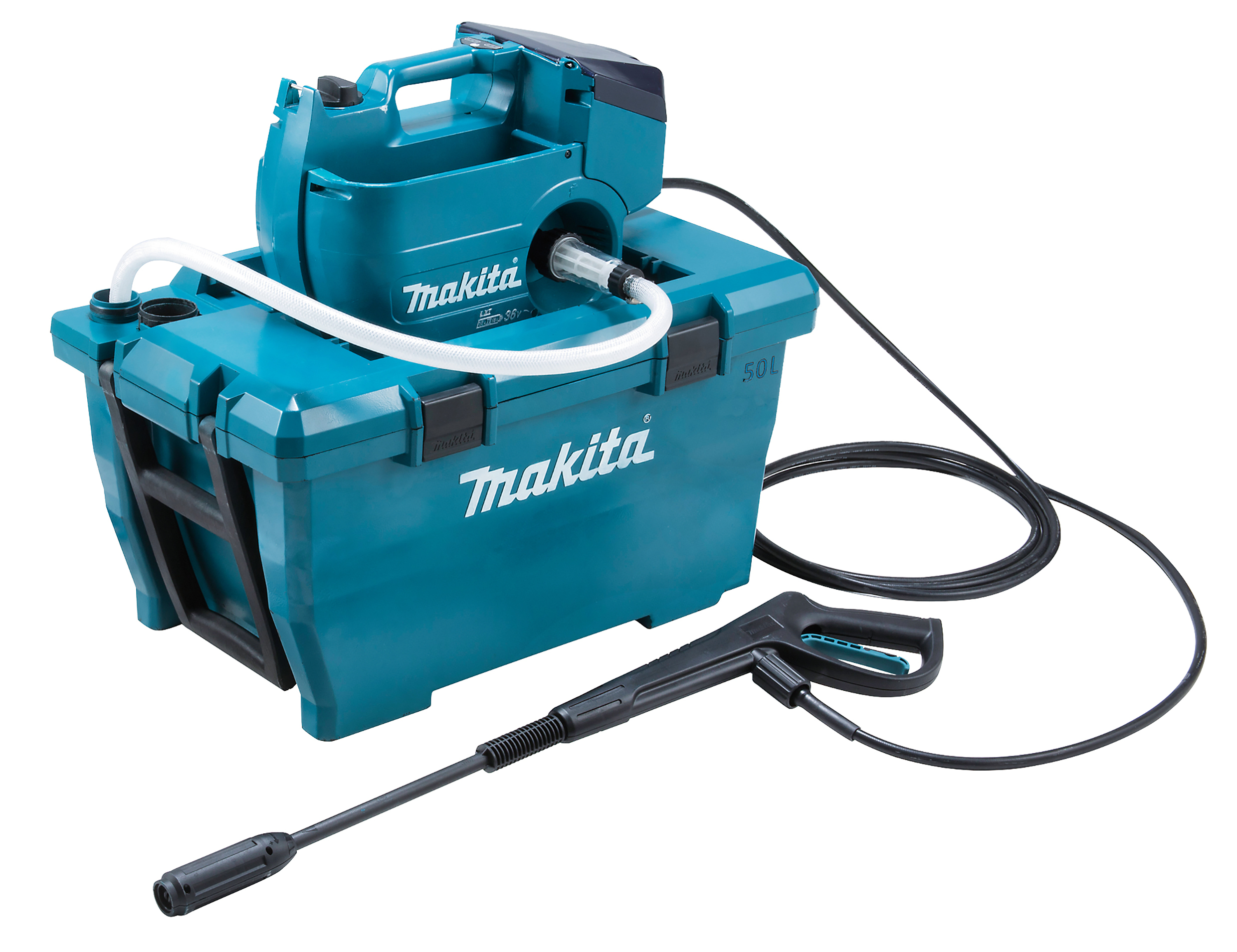 Makita Akku-Hochdruckreiniger LXT 2x 18V inkl. Wasser- und Transportbox DHW080ZK