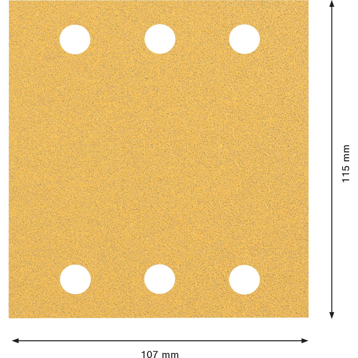 Bosch EXPERT C470 Schleifpapier, 115 x 107 mm, 50 Stück