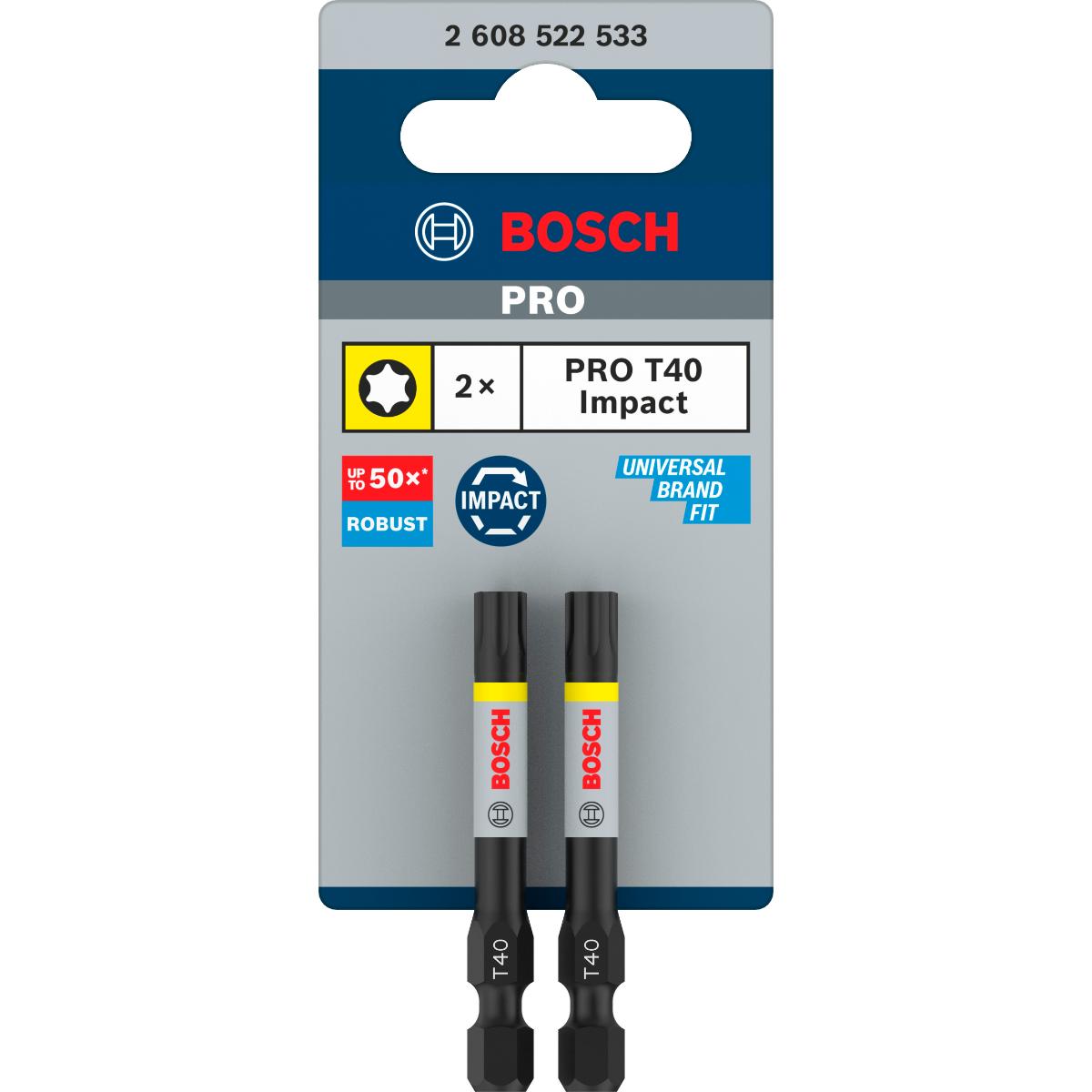 Bosch PRO Torx Impact Bit 55 mm - 2 Stück