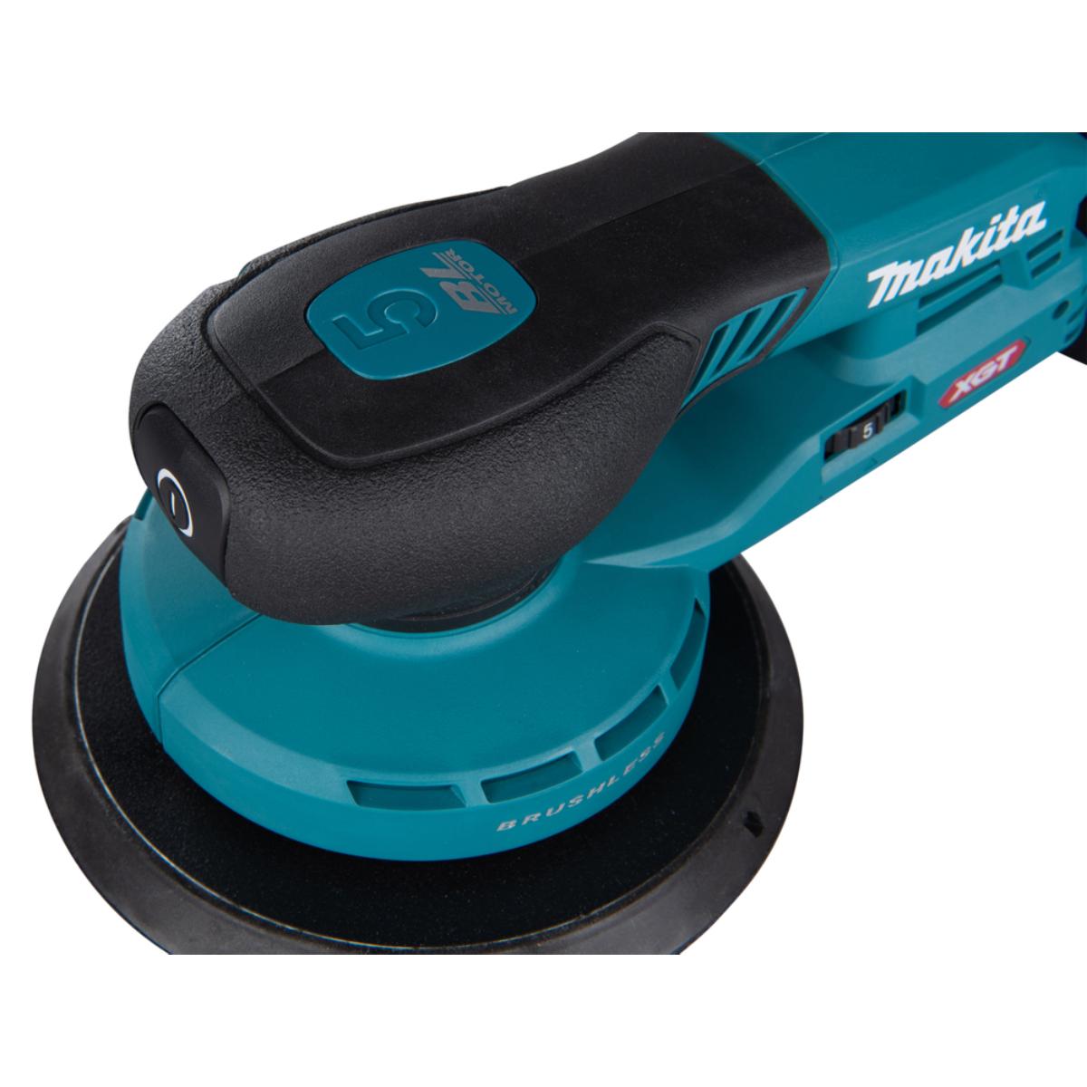 Makita Akku-Exzenterschleifer XGT - Connector - 150 mm Ø - 5,0 mm Hub - 1,6 m Kabel - BO002CGZ