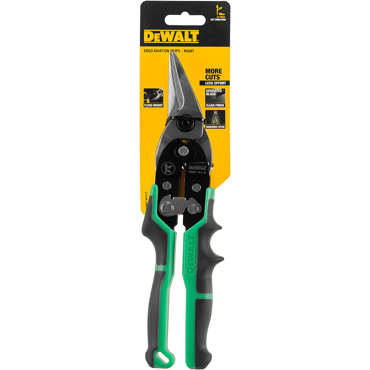 DEWALT Blechschere ERGO Rechts (grün)