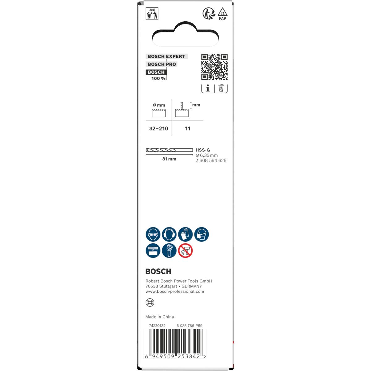 Bosch Aufsteckhalter und Zentrierbohrer für Lochsäge, 32-210 x 44 mm für LS 32-210,SDS plus