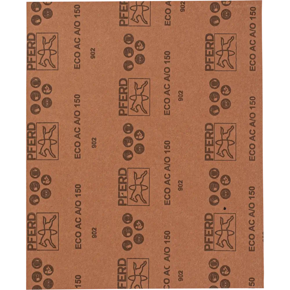 PFERD TOOLS Universal Papier Schleifbogen Korund 230x280mm BP ECO AC A150 mit Antihaftbeschichtung