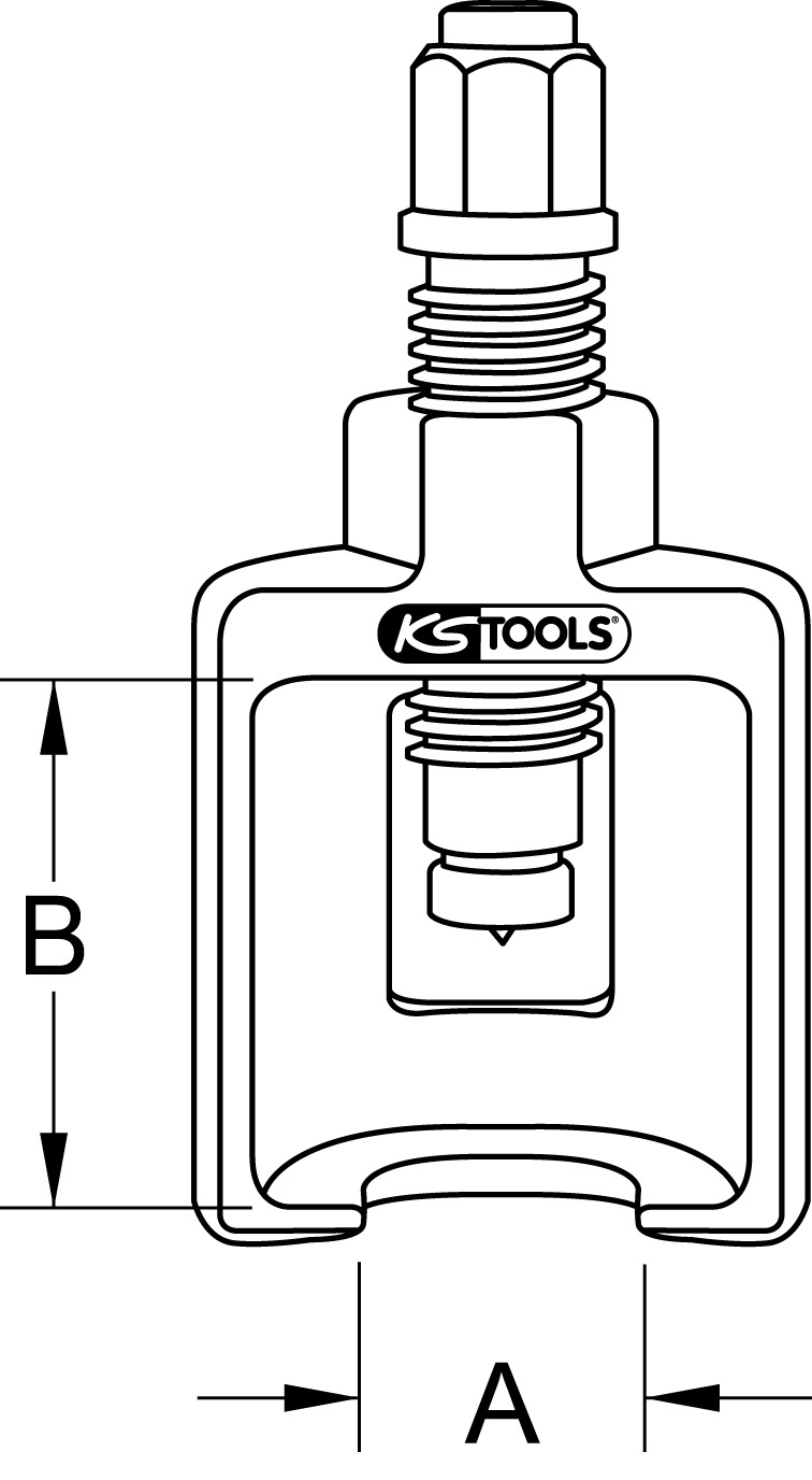 KS Tools Vibro-Impact Universal-Kugelgelenk-Abzieher-Glocke 