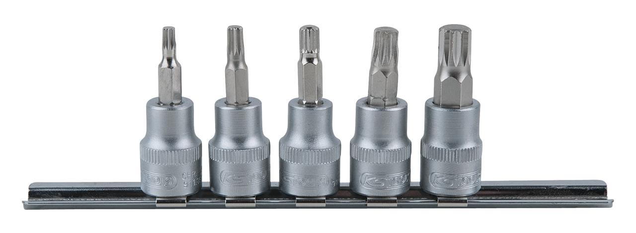 KS Tools 3/8" Bit-Stecknuss-Satz XZN, 5-tlg, M4-M10
