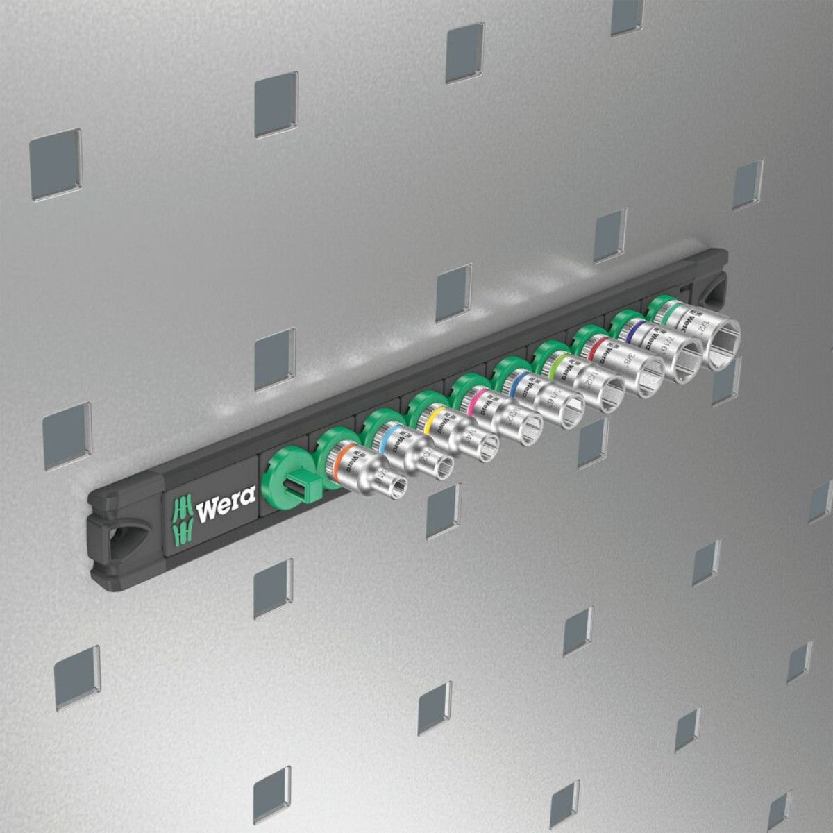 Wera Nuss-Magnetleiste A Imperial 1 Zyklop Steckschlüsseleinsatz-Satz, 1/4"-Antrieb, zöllig, 9-tlg