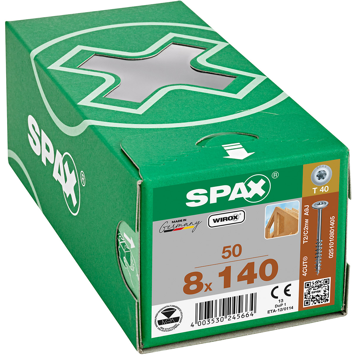 SPAX Tellerkopf T-Star Plus T40 Teilgewinde WIROX, 50 Stück