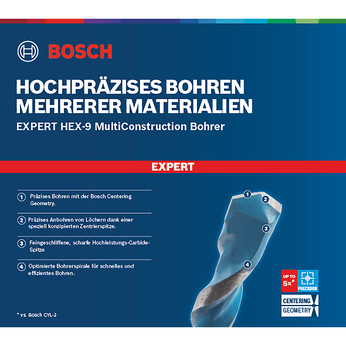 Bosch HEX-9 MC Bohrer 3x45x90mm EXPERT