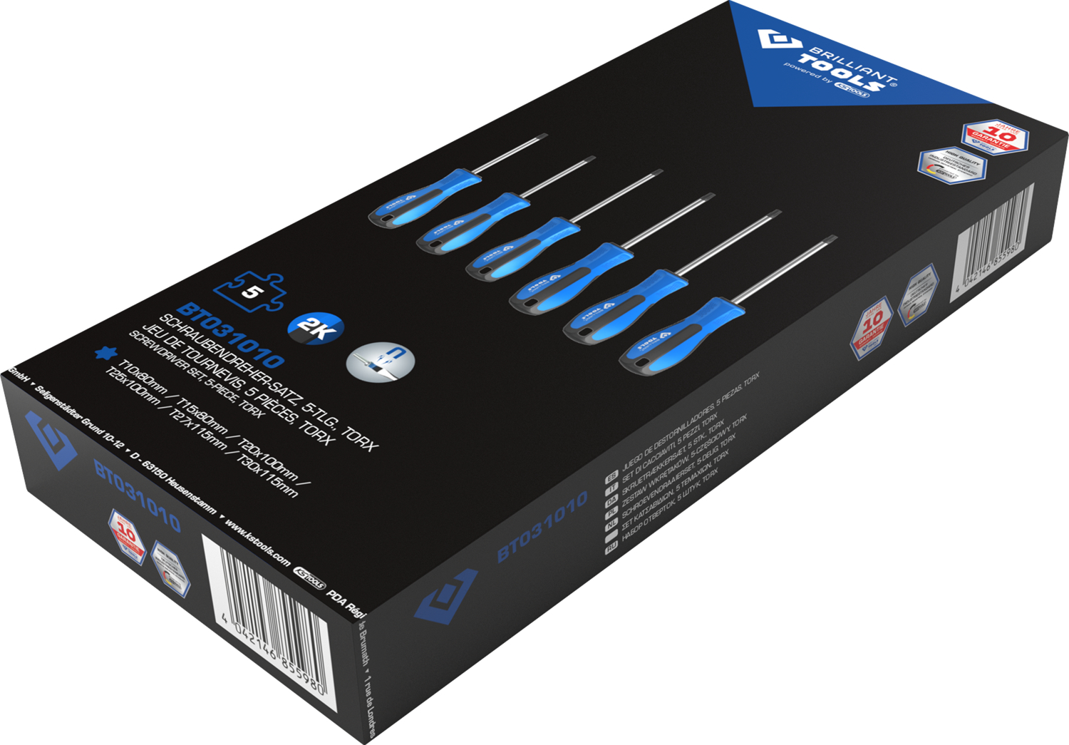 Brilliant Tools Schraubendreher-Satz, 6-tlg, Torx-Profil - BT031010