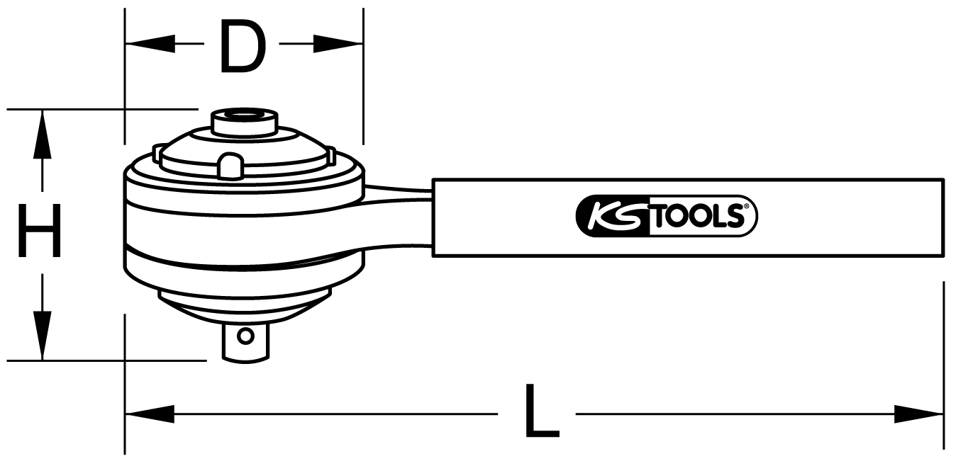 KS Tools Drehmoment-Vervielfältiger 1/2" x 3/4", 1680Nm