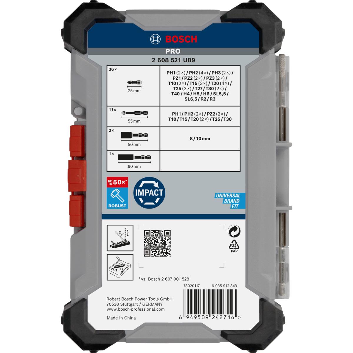 Bosch PRO Impact Schrauberbit, 50-teiliges Set