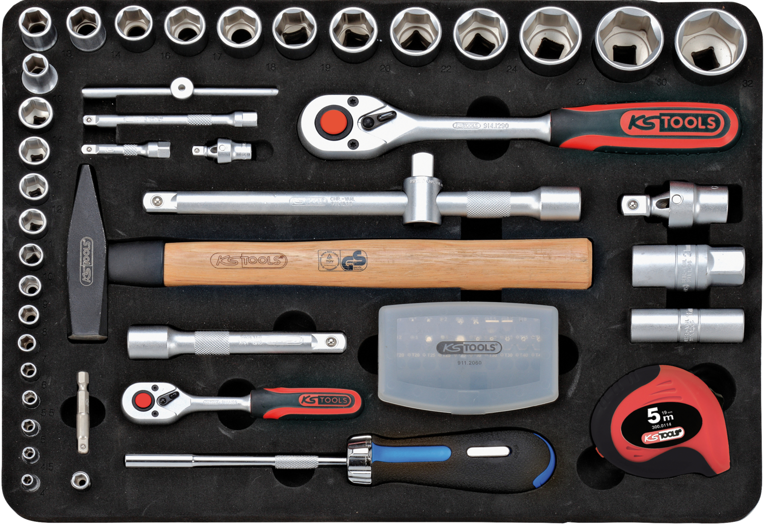 KS Tools 1/4"+1/2" Werkzeug-Satz, 127-tlg