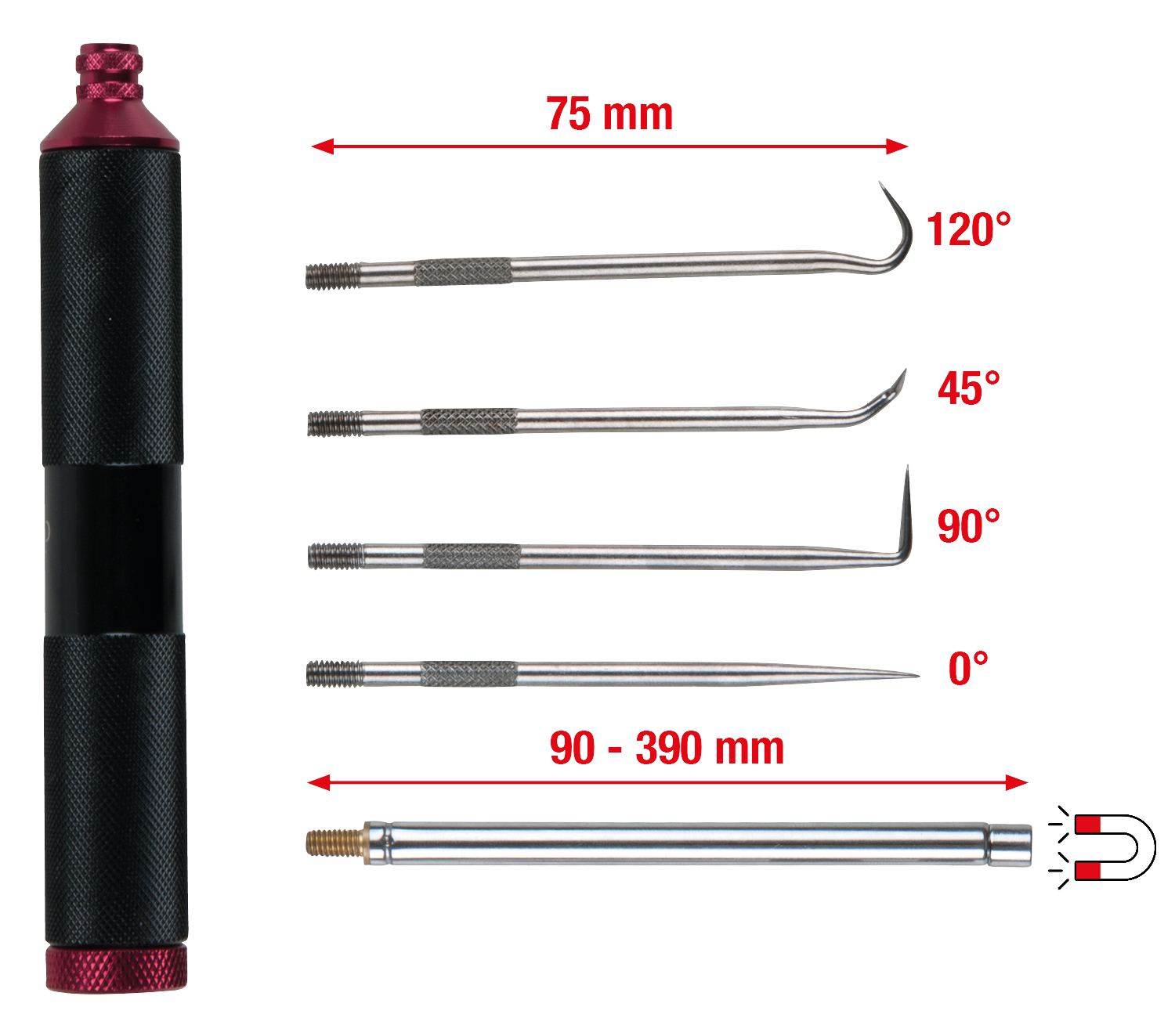 KS Tools Magnet- und Hakenwerkzeug, 6-tlg