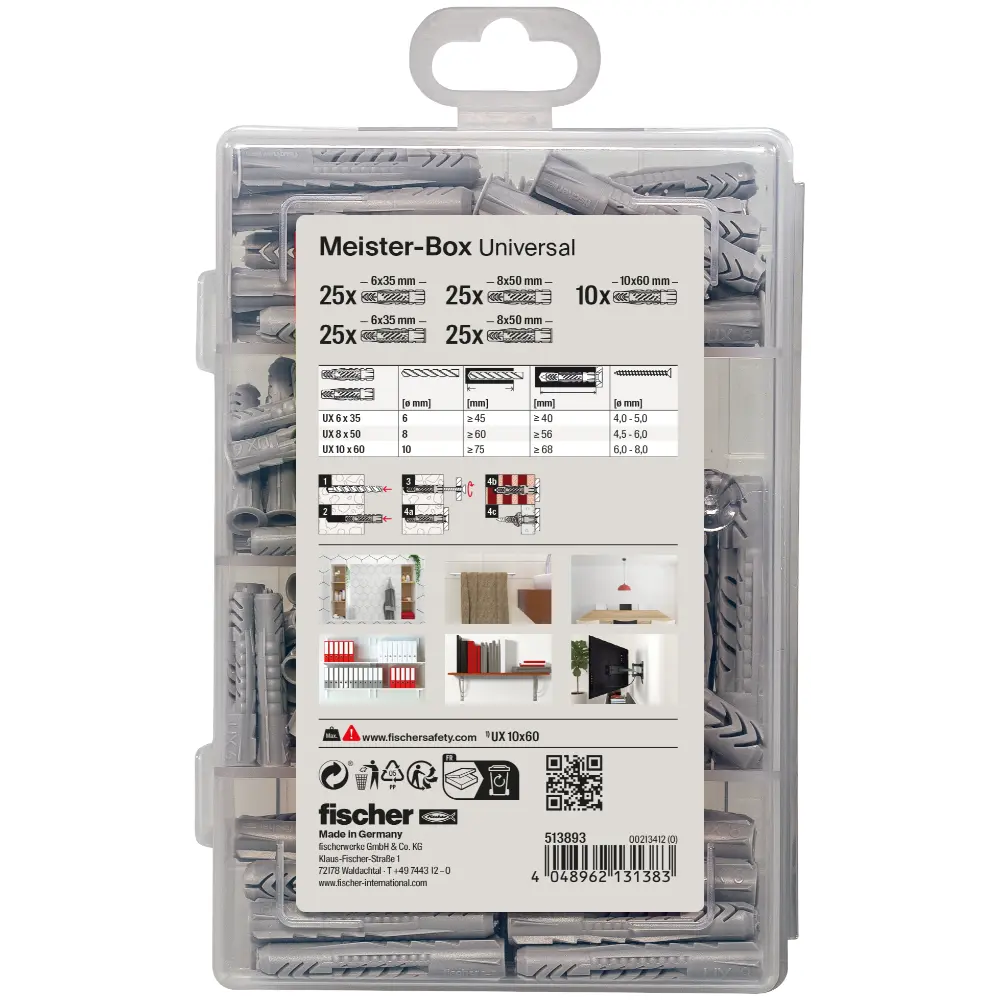 Fischer Dübelsortiment Meister-Box Universal (110 Teile)