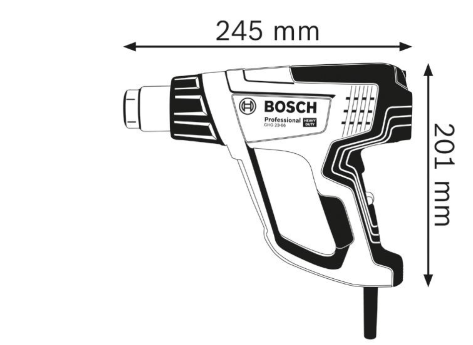 Bosch Heißluftgebläse GHG 23-66, 2 Düsen
