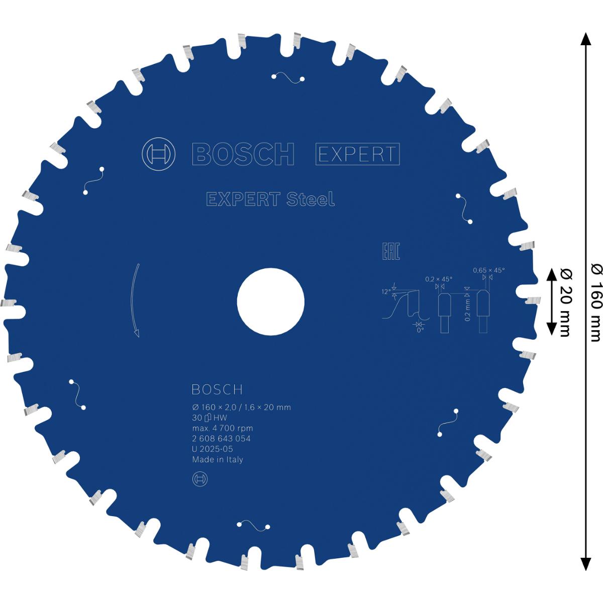Bosch Kreissägeblatt Expert for Steel