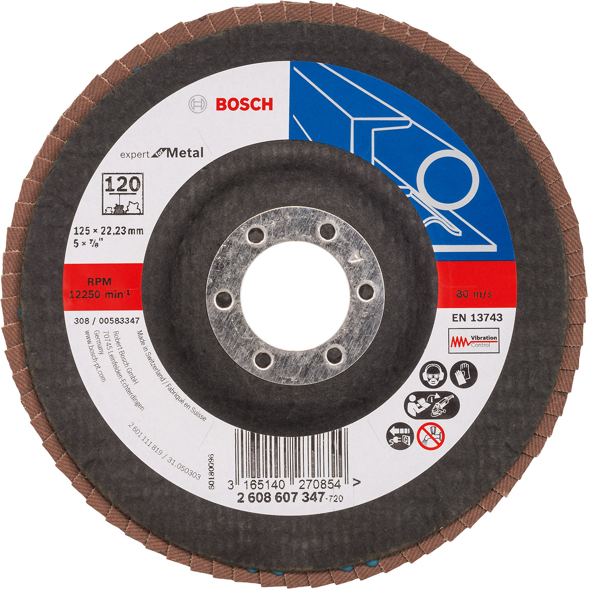 Bosch Fächerschleifscheibe X551 Expert for Metal, gewinkelt