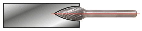 KS Tools HM Spitzbogen-Frässtift Form G