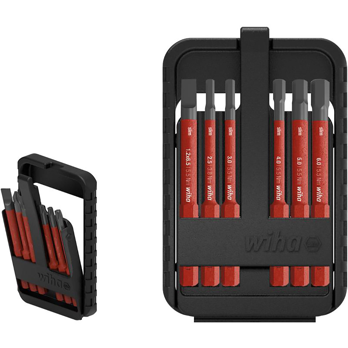 Wiha Bit Set slimBit electric Schlitz, Sechskant 6-teilges Set