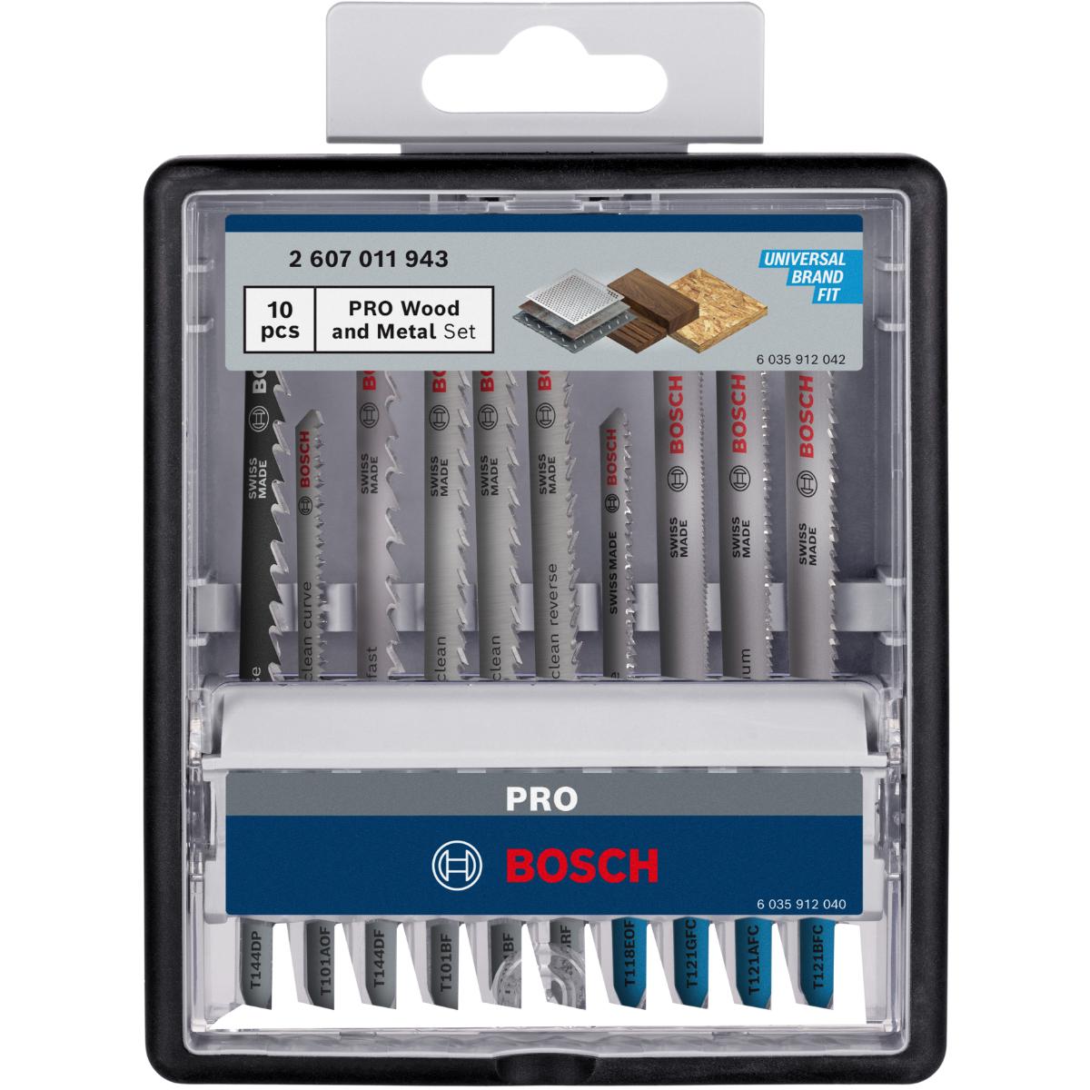 Bosch PRO Wood and Metal T 144 DP,T 121 BFC,100 mm,10-teilges Set