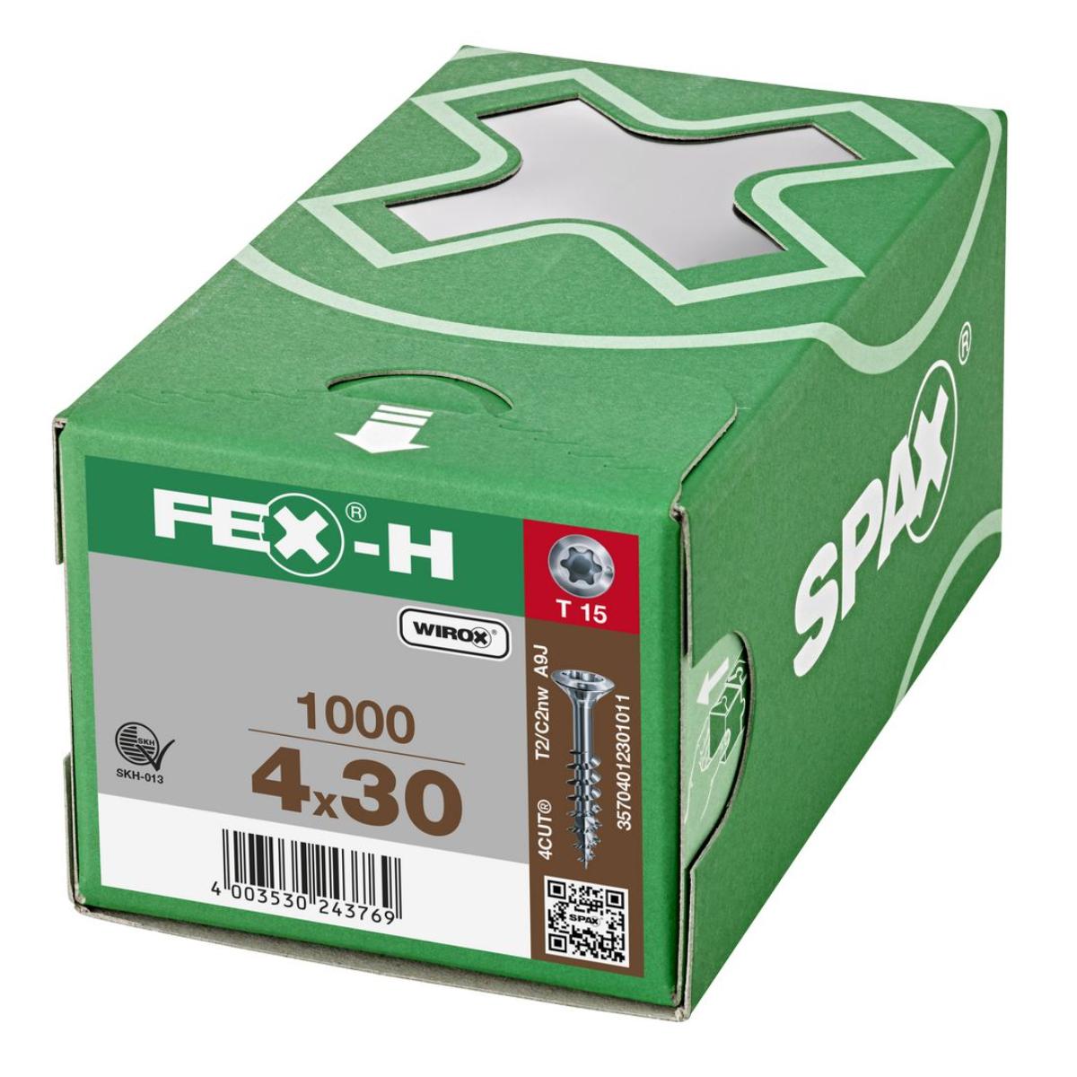 SPAX FEX-H BR T-STAR PLUS T15 TEILGEWINDE WIROX 1000 Stück