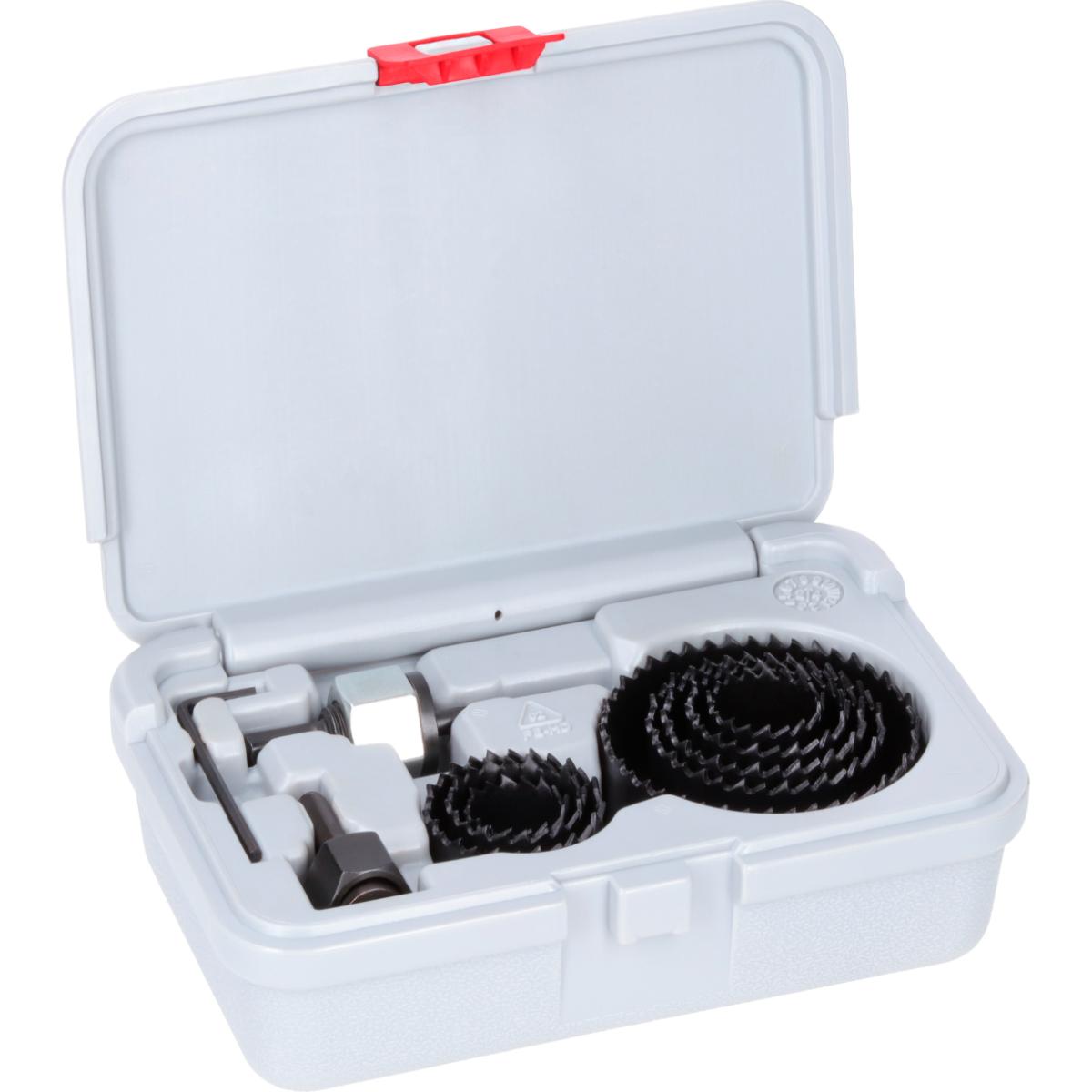 Bosch Wood and Drywall Lochsägen mit Aufsteckhalter + Zentrierbohrer, 22-68x15 mm, 13-teiliges Set