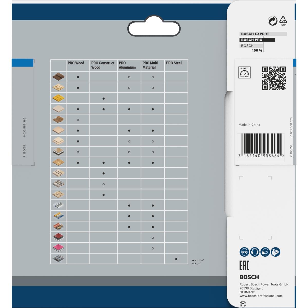 Bosch PRO Akku-Kreissägeblatt Standard for Steel 136 x 1,6/1,2 x 15,875, 30 Zähne