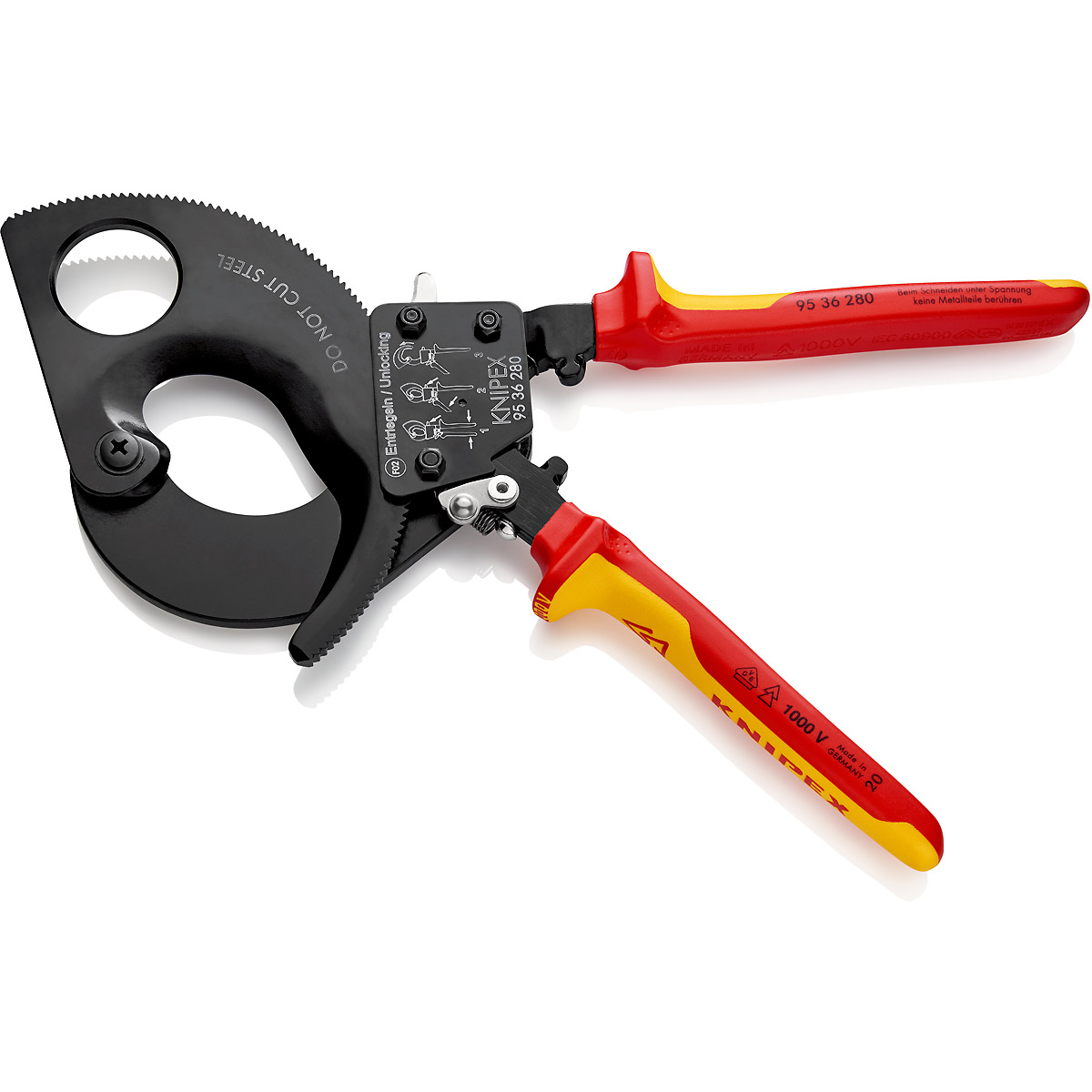 KNIPEX Kabelschneider schwarz lackiert