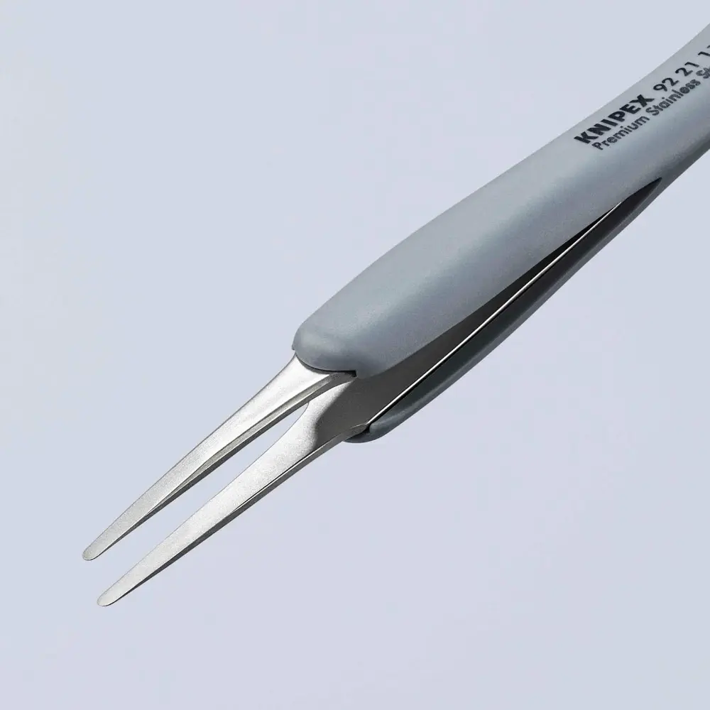 KNIPEX Präzisionspinzette mit gummiertem Griff ESD gummierter Griff 123 mm