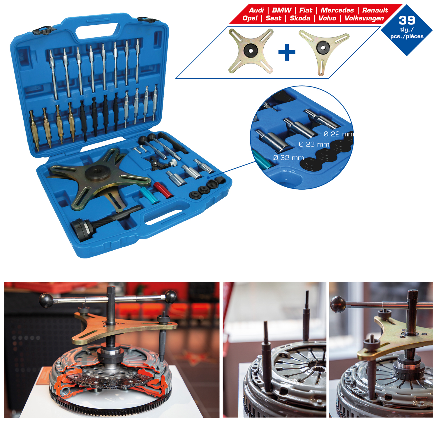 Brilliant Tools SAC-Kupplungs-Werkzeug-Satz, 39-tlg - BT641150