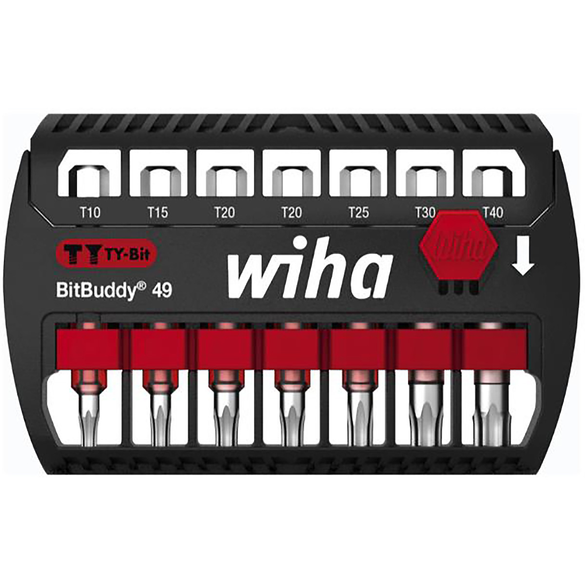 Wiha Bit Set BitBuddy TY-Bit 49 mm TORX 7-teilges Set 1/4 zoll E6,3
