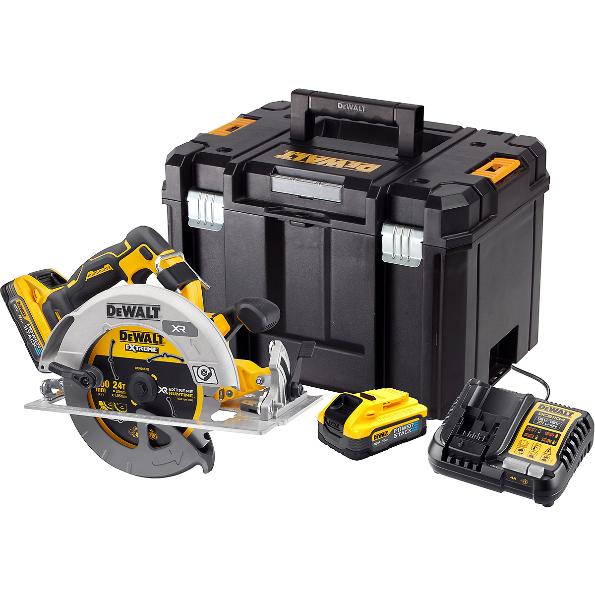 DEWALT Akku-Handkreissäge 18V 190mm + 2 Akku + Schnellladegerät